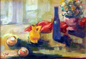 SHAKY david 1907-1987,Still Life and Wine,Montefiore IL 2009-07-22