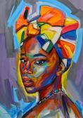 SHANA Mind 1983,Portrait of a Girl in a Headscarf,5th Avenue Auctioneers ZA 2023-04-16