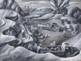 SHANE FREDERICK EMANUEL 1906-1992,Untitled (Quarry Scene),1937,Clars Auction Gallery US 2019-07-13