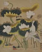 SHANG Deng Bi 1874-1930,Hérons et canards,Dogny Auction CH 2018-12-04