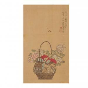 SHANSHOU HUANG 1855-1919,Flowers in a Basket,1893,Bonhams GB 2023-06-28