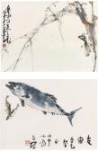 SHAO ANG ZHAO 1905-1998,Mantis and Calligraphy Fish,1978,Christie's GB 2012-11-26
