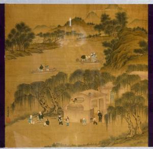 SHAOFENG Chen,Villagers engaged in various activities amidst landscape,Quinn's US 2010-09-18