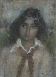 SHAPIRO Valentine 1948,Portrait de jeune fille,1976,Ader FR 2014-05-14