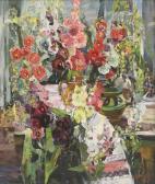 SHAPOVALOV Sergei 1948,Still Life with Hollyhocks,1989,Sworders GB 2023-04-04