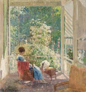 SHARMAN John 1879-1971,At the End of the Porch,Shannon's US 2016-04-28