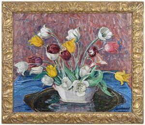 SHARMAN John 1879-1971,Still Life with Tulips,Brunk Auctions US 2020-05-15