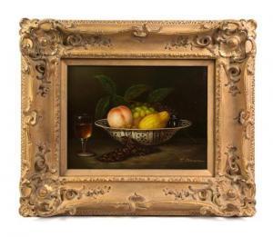 SHARON 1955,Still Life with Goblet and Basket of Fruit,Hindman US 2014-11-23