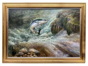 SHARP Christopher,Salmon over the Waterfall,Duggleby Stephenson (of York) UK 2022-12-08