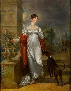 SHARP Michael William 1776-1840,Portrait of a lady with a dog,1811,Sotheby's GB 2021-02-02