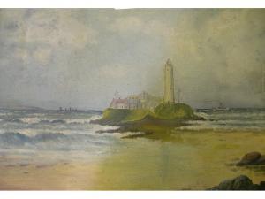 SHARP Paul S,Two unframed coastal scenes, onewith lighthouse, t,Andrew Smith and Son 2008-09-09