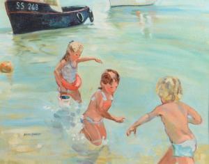 SHARPE Mary Ann 1802-1867,Children playing in the St Ives Harbour,David Lay GB 2017-07-27