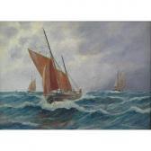 SHARPIN 1900-1900,Sailing boats on choppy seas with figures,Dee, Atkinson & Harrison GB 2012-02-17