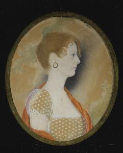 SHARPLES Ellen Wallace,MINIATURE PROFILE PORTRAIT OF A RED-HAIRED LADY,1800,Sotheby's 2018-01-18