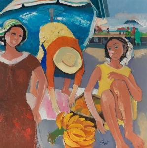 SHART Serge 1927-2011,Marché dans les Caraïbes,1990,Bonhams GB 2023-11-15