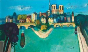 SHART Serge 1927-2011,Vue du Pont-Neuf et Notre-dame,AuctionArt - Rémy Le Fur & Associés 2023-12-12