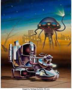 SHAW BARCLAY 1949,Time Machine and War of the Worlds, paperback cover,1986,Heritage US 2021-04-29