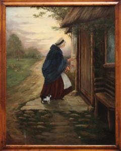 SHAW E.R,At the Door,1891,Clars Auction Gallery US 2009-08-08