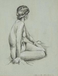 SHAW ELLIS 1900-1900,Seated female nude,Capes Dunn GB 2020-10-06