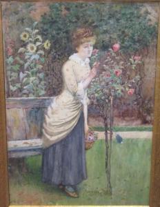 SHAW Fred 1848-1923,Lady in a garden,Cheffins GB 2023-09-07