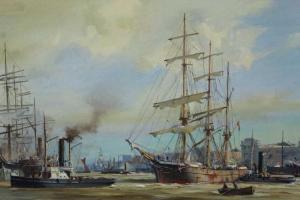 SHAW George 1929-1989,Loch Linnhe entering St Katharine's Dock,Reeman Dansie GB 2021-01-26