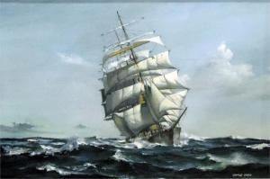 SHAW George 1843-1915,Study of a clipper under full sail,The Cotswold Auction Company GB 2018-10-23