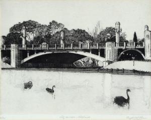 SHAW Gerrard Gayfield 1885-1961,City Bridge Adelaide,Elder Fine Art AU 2021-09-06