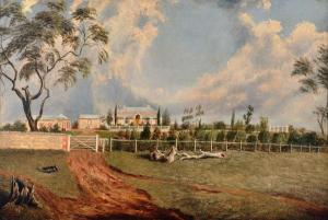 SHAW James 1815-1881,�Colonial Homestead and Garden�,1863,Elder Fine Art AU 2012-11-25