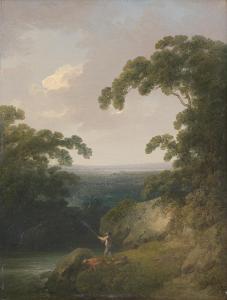 SHAW Joshua 1776-1861,A boy fishing with his dog in a landscape,Bonhams GB 2023-04-04