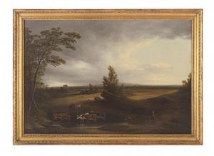 SHAW Joshua 1776-1861,An open landscape with cattle watering,1810,Bonhams GB 2024-04-10