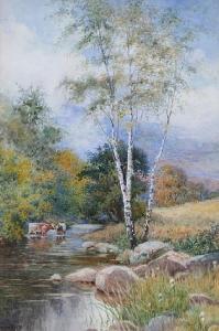 SHAW Rod 1900-1900,River landscape with cattle watering,Bonhams GB 2010-02-08