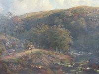 SHAW W.R.B 1800-1800,Welsh Cottage in a river valley,1872,Peter Francis GB 2013-01-29