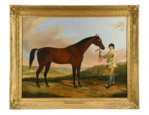 SHAW William 1760-1773,Matchem held by his jockey in a landscape,Cheffins GB 2020-10-01