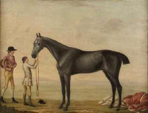 SHAW William 1760-1773,STUDY OF THE RACEHORSE CHRYSIS WITH JOCKEY AND GRO,Lyon & Turnbull 2006-11-28