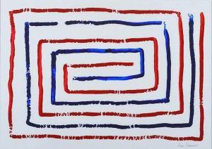 SHAWCROSS Aran,BLUE & RED SPIRAL,Ross's Auctioneers and values IE 2014-10-08