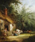 SHAYER Snr. William 1787-1879,A peasant family outside a woodland cottage,Bonhams GB 2011-10-25