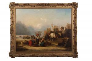 SHAYER Snr. William,Harbour scene (possibly Yarmouth) with fisherfolk,,1839,Keys 2024-03-26