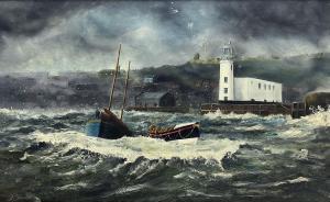 SHEADER Robert 1900,Scarborough Lifeboat at Night,20th century,David Duggleby Limited GB 2023-01-14