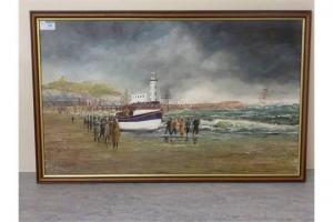 SHEADER Robert 1900,Scarborough Lifeboat on the Foreshore,David Duggleby Limited GB 2015-09-12