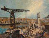 SHEAHAN Joseph Gary,Liberation of Brest, France, August 18,1944,Santa Fe Art Auction 2022-04-15