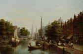 Shearbom Andrew 1832-1880,View of a canal in Amsterdam,1869,Bonhams GB 2013-09-10