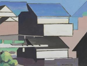 SHEELER Charles 1883-1965,The Blue Roof,1947,Christie's GB 2009-05-20