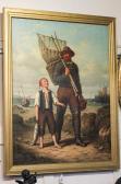 SHEERBOOM Andrew 1832-1880,fisherman with his catch beside a young boy holdin,Henry Adams 2018-01-17