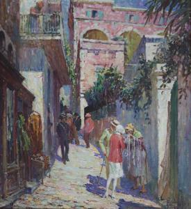 SHEFFER Glen C 1881-1948,Calle de Espana (Spanish Street Corridor with T,1927,Clars Auction Gallery 2020-06-14