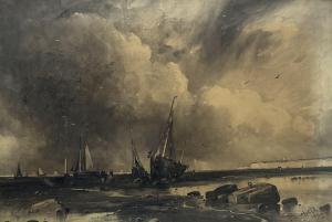 SHEFFIELD George 1839-1892,Fishing Boats on the Shore,1885,David Duggleby Limited GB 2024-01-18