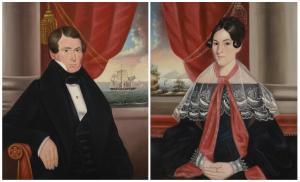 SHEFFIELD Isaac 1798-1845,PORTRAITS OF CAPTIAN JOHN MANWARING AND MRS. MARTH,Christie's 2023-01-20