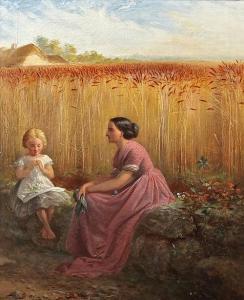 sheil Edward 1834-1869,Making Daisy Chains at the Corner of a Cornfield,Adams IE 2014-10-01