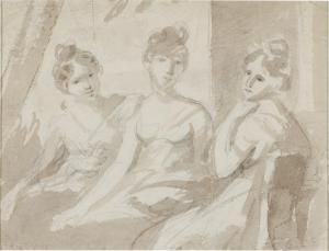 SHELLEY Samuel 1750-1808,Portrait of three ladies,Sotheby's GB 2022-07-06
