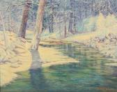 shelton Harris 1896-1976,WINTER STREAM LANDSCAPE,Sloans & Kenyon US 2009-09-25