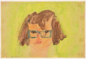 shemesh Meira 1962-1996,Girl with Glasses,1990,Tiroche IL 2022-06-27